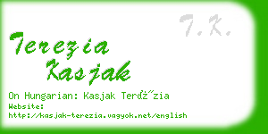 terezia kasjak business card